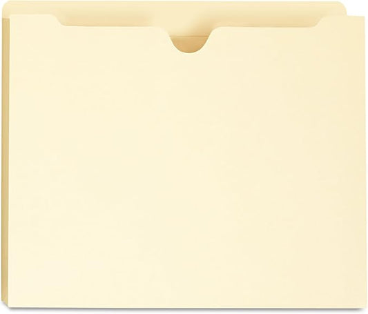 Universal 73500 Manila File Jackets, Reinforced Tabs, 1-Inch Exp, Letter, 50/Box