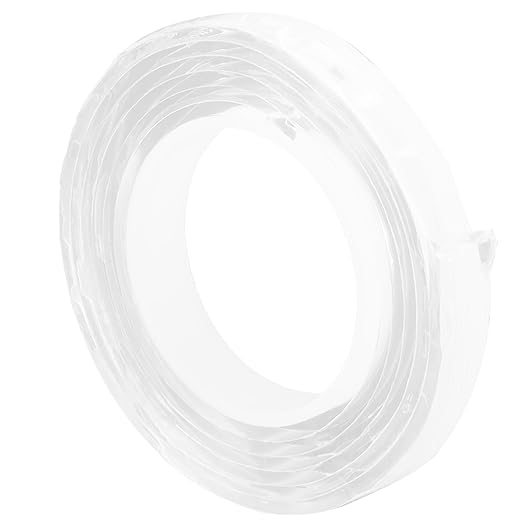 Washable Reusable Double Sided Tape | Strong Acrylic Adhesive for Walls/Photos/Decor | No Marks Transparent Tape Fasteners | 10 Pack, 1 Meter Total Length