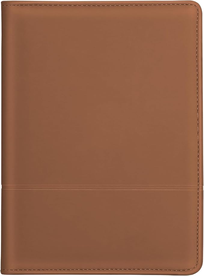 Padfolio/Portfolio Binder, Mini Padfolio Portfolio Binder 5 x 8 Legal Writing Pad, A5 Document Organizer Folder for Men Women, Brown