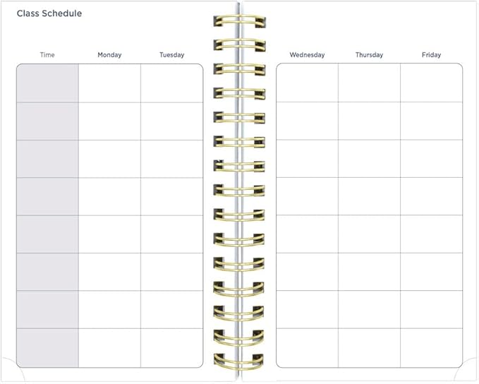 Blueline® Essential Academic Daily/Monthly Planner, August 2025 to July 2026, Twin-Wire Binding, Poly Cover, 8" x 5", Blossom Design, White (CA214PG.01-26)