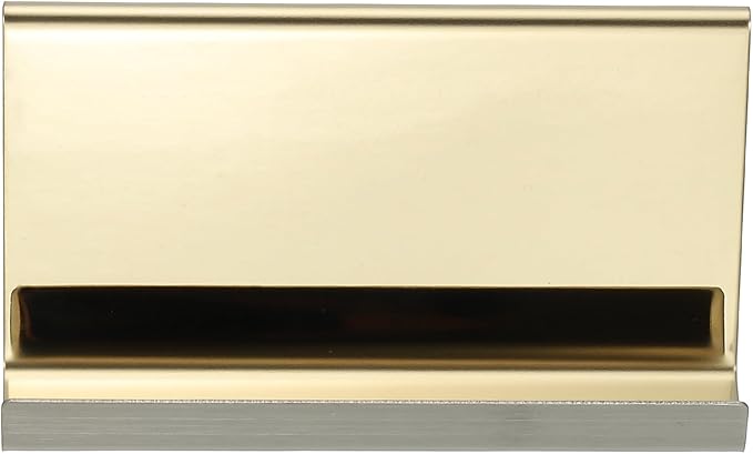 PATIKIL Business Card Holder for Desk, 3Pcs Business Card Holders Stainless Steel Card Stand Organizer Cards Display for Office Exhibition, Gold Tone