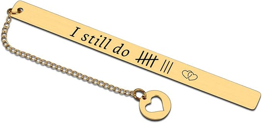 8th Anniversary Bookmark Gifts for Him Her, 8 Years Bronze Anniversary Wedding Gift for Couple Wife Husband, Bookmark Gift for Women Men Book Lovers, Wedding Christmas Valentines Birthday I Still Do