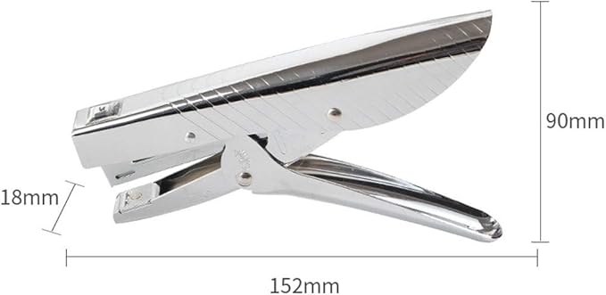 Liudan Stapler Handheld Stapler, Labour-Saving Office Supplies, Silver Stapler, Movable, Durable Metal Stationery, Desk, 20-Sided Capacity Office Stapler