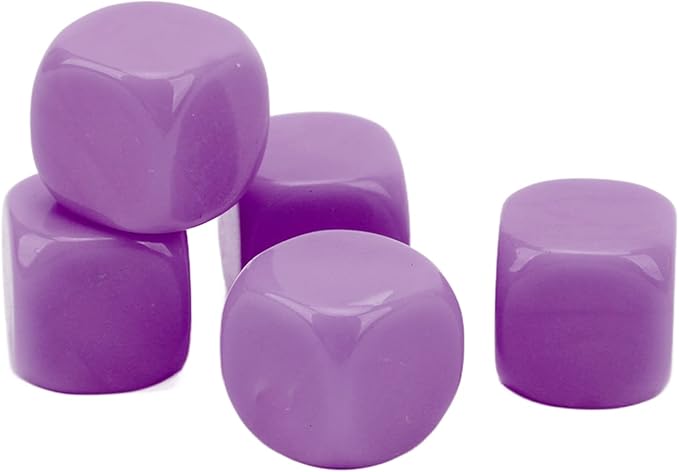 Drfeify Creative Crafts 30pcs in Established for DIY Projects and Educational Purposes, DICADOS of Plastic 6 Sides for Activities in THE Classroom (Violet)