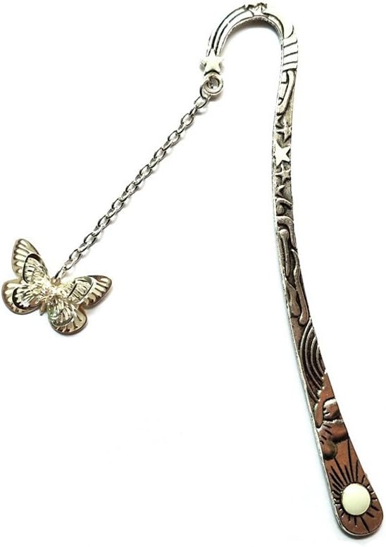 Luminous Bookmark, Retro Glow in The Dark Reading Bookmarks for Women Men Lovers,Book Markers with Pendant Holiday Gifts