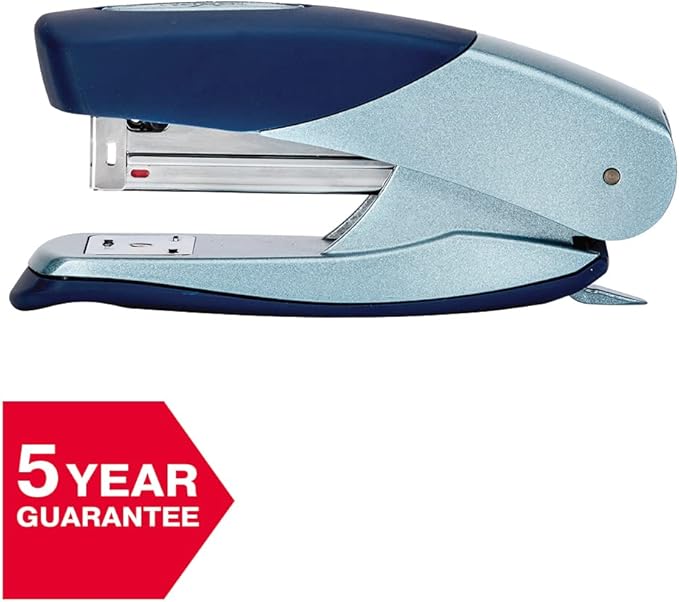 Rexel Matador Half Strip Stapler, 25 Sheet Capacity, Uses 24/6 and 26/6 Staples, Metal Body, Blue/Silver, 2100951