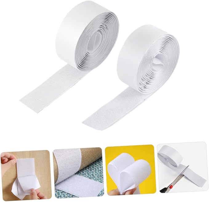 TOYANDONA 2rolls Hook and Tapes for Guitar Effect Pedal Mounting Sticky Fasteners for Pedalboard Accessories Flexible Adhesive for Musicians