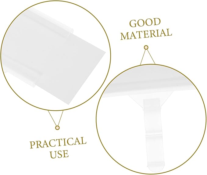 100pcs Plastic Shelf Label Holders for Easy Price Tag Display Tags for Supermarkets and Retail Stores
