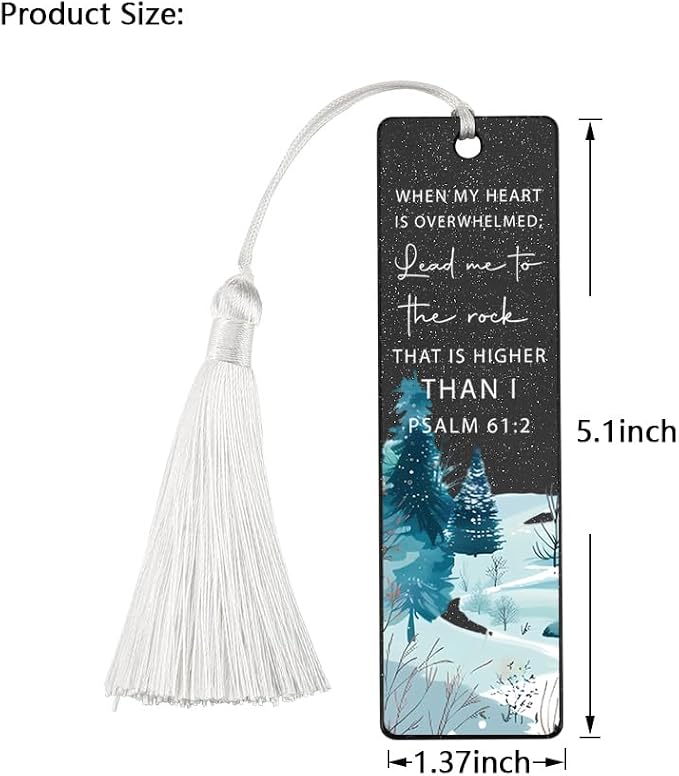 Christian Comfort - Giving Bookmark, Inspirational Gift for Believers, Uplifting Gift for Spiritual Readers, Spiritual Bookish Present, Unique Winter & Scripture Design Bookmark, WCB82