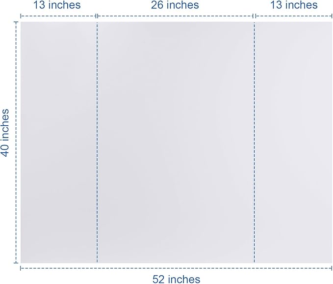 Foam Board Trifold 52 x 40 x 3/16" (5mm) - 5 Pack - Large Poster Foam Core Board, Acid Free, Double Sided, Posterboard Foamboard for Mounting, Prints, Art, Display, Presentation and Projects