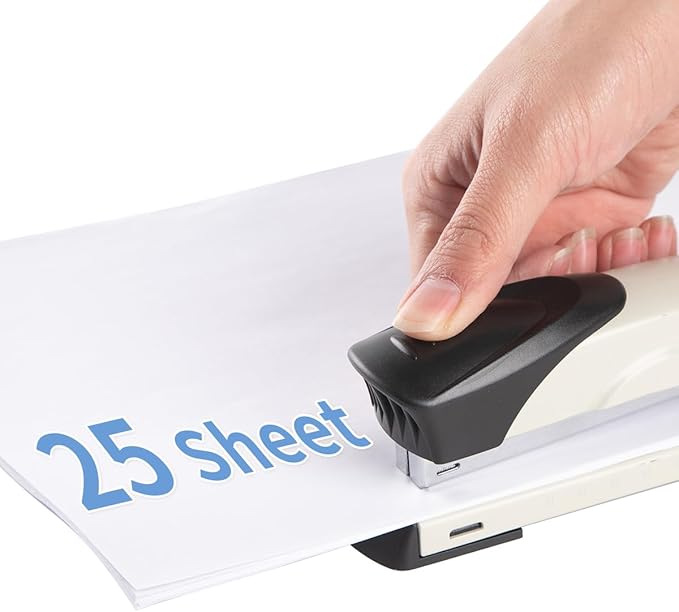 Long Reach Stapler with 1 Hole Punch， 1/4 inch of Single Whole Punch