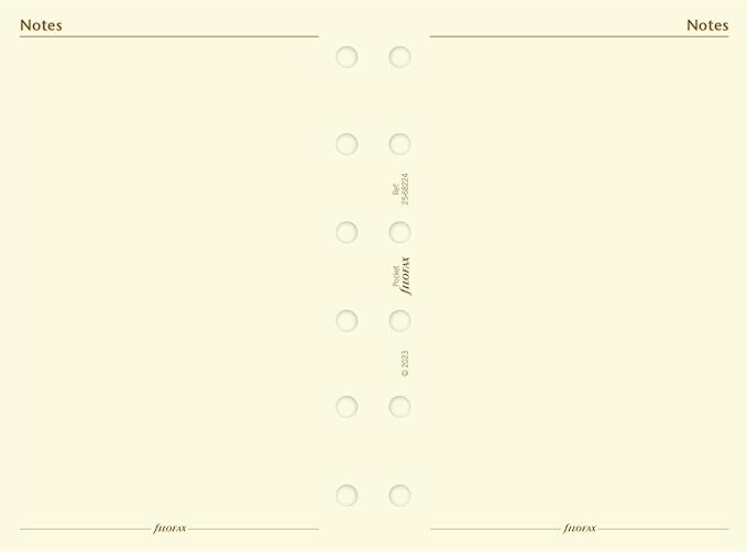 Filofax Calendar Diary Refill, Pocket Size, Week-to-View, Cotton Cream Paper, Unruled, English, 2025 (C68224-25)