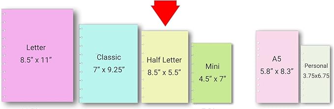 2027 Monthly Refills for 8-Disc Planners, Monthly Calendar for Junior (Half Letter) Size Planners (8-Disc)