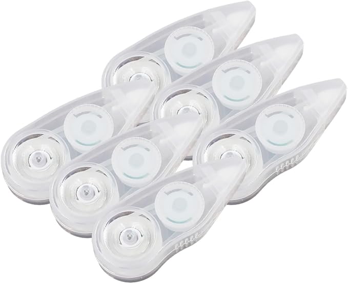 DOITOOL 6pcs Correction Tape for Students, Portable Daily Use Correcting Tape with Dispenser, School Supplies for Study and Office Writing Tasks