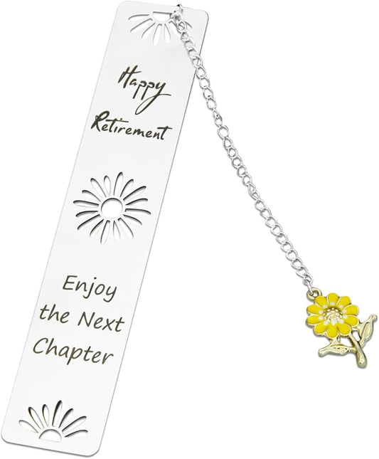 Happy Retirement Gifts for Women Men, Metal Bookmarks Personalized Gifts for Women, Personalized Bookmark Coworker Retirement Bookmark for Leaving Retired Teacher Nurse Coworker Librarian Leader