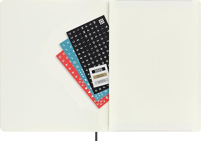Moleskine Classic 12 Month 2025 Weekly Planner, Soft Cover, XL (7.5" x 9.75"), Black, 144 pages