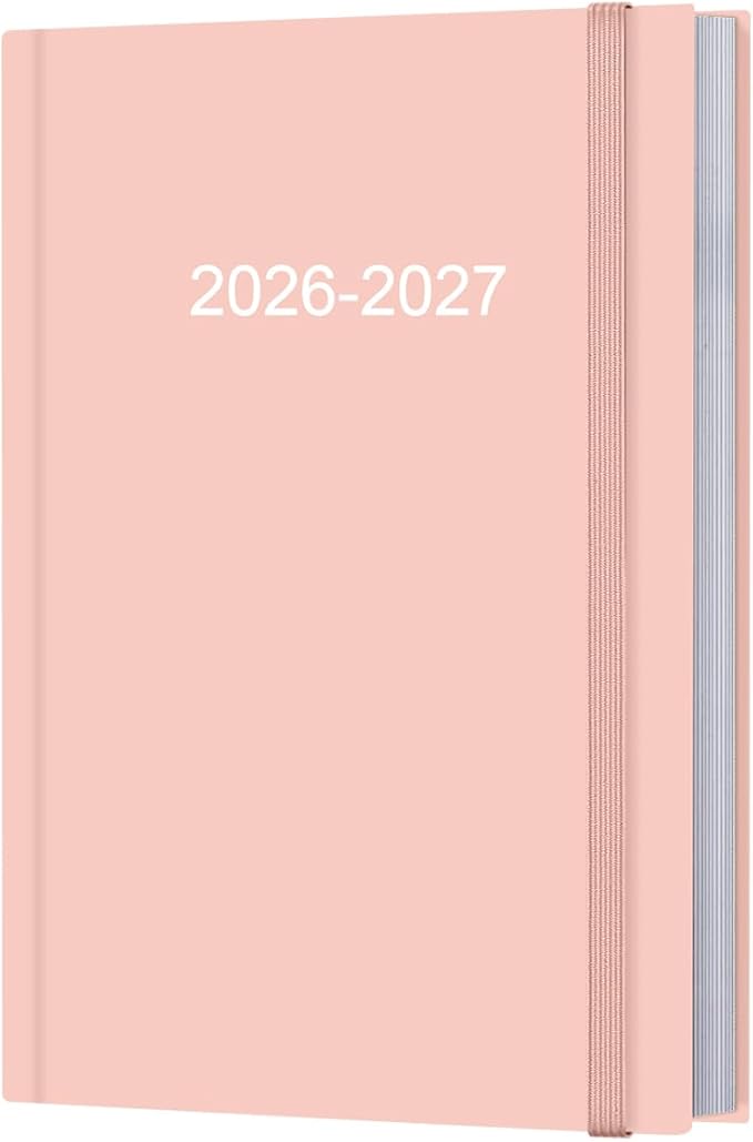 Planner 2026-2027 - 5.8" × 8.3" Weekly & Monthly Planner from July 2026 to June 2027, Large Planners 2026-2027 with Perfect Organizer, Hardcover, Inner Pocket, Pink