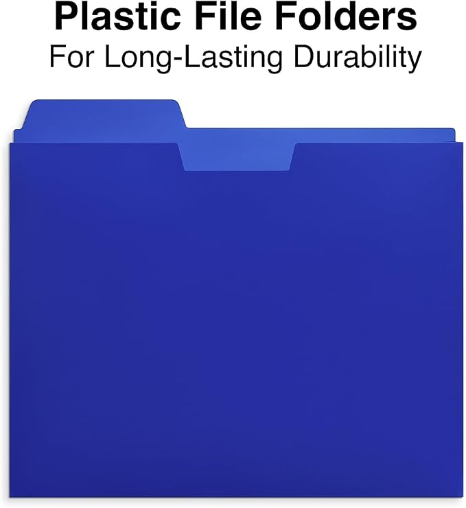 Staples Poly File Pockets, Letter Size, Durable Poly Construction for Secure Document Storage – Assorted Colors, 5/Pack