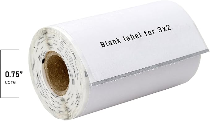 HOUSELABELS 3" x 2" Large Barcode Labels on 0.75" Core Compatible with Zebra and Rollo Printers, 1 Roll / 210 Labels per Roll