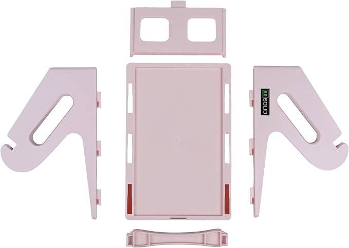 U.S. Solid Pink Label Holder for Rolls and Fan-Fold Shipping Labels, 2 in 1 Label Roll Holder Work with Desktop Label Printer
