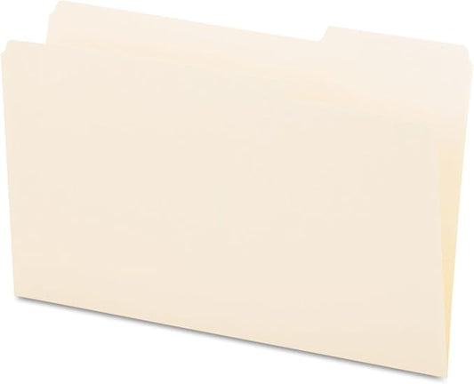 Universal 15123 File Folders, 1/3 Cut, One-Ply Top Tab, Third Position, Legal, Manila (Box of 100)