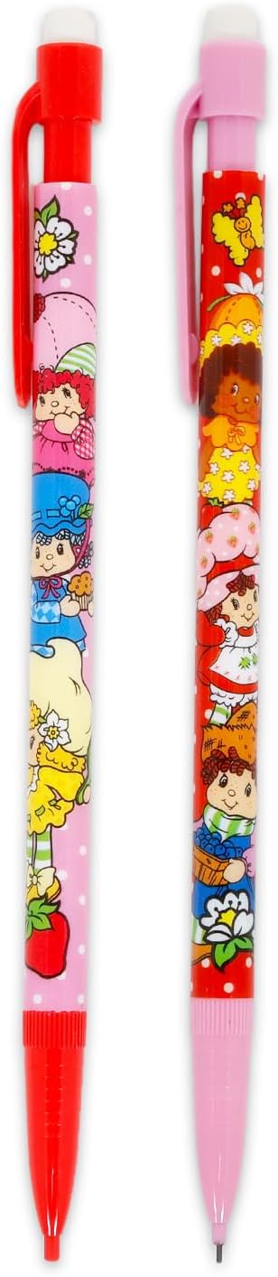 10 Count Strawberry Shortcake Mechanical Pencils for Classroom Set - School Supplies Bundle with 10 Pencils, 4 Erasers, Bookmark, More | Strawberry Shortcake School Supplies for Kids, Girls