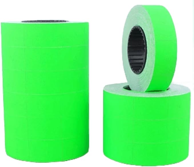 MX-6600 Price Labels | Double Line Pricemarker Labels Paper for MX-6602/YH-689/G6600/CN-6600EOS | Price Gun Stickers |10 Rolls/5000pcs, Without Gun (Green)