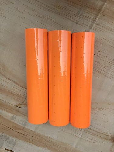 10 Rolls 5000 Price Gun Labels for Mx-5500 White Price Marker Stickers (Orange)