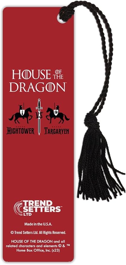 House of Dragon – House of Targaryen – 2” X 7” Glossy Tassel Bookmark – Officially Licensed Merchandise USBMP1002