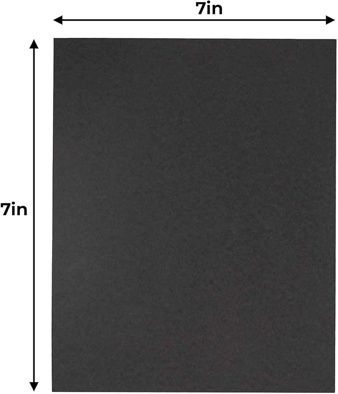 CountryArtHouse 7x7 Black Foamboards Acid-Free 3/16" Black Foam Core for Framing, Presentations, Crafts & More 100 Pack of Foam Boards