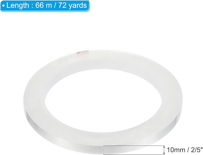 PATIKIL 3/8" Whiteboard Tape, 6 Pack Thin Dry Erase Tape for Graphic Chart Marking DIY Art, Transparent