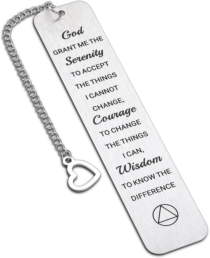 Serenity Prayer Gifts Bookmark for Men Women God Grant Me the Serenity Book Marks Religious Christian Gift Sobriety Gifts Bookmarks for Women Men Get Well Soon Recovery Gifts