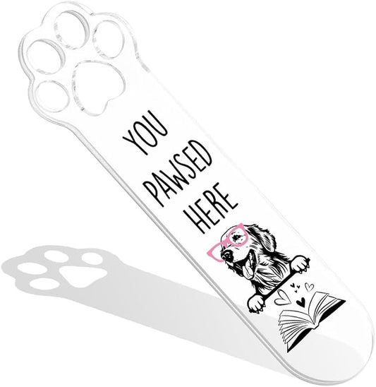 Golden Dog Lover Gifts, Golden Dog Bookmark for Book Lovers Bookworm Bookish Nerd Librarian Sister Brother Friend, Cute Funny Bookmarks for Women, Book Club Gifts for Reader Pet Owner-LDS02