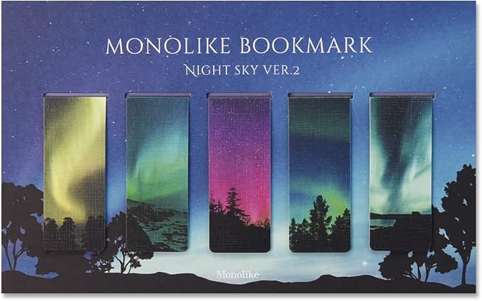 Monolike Magnetic Bookmarks Night Sky Ver.2, Set of 5