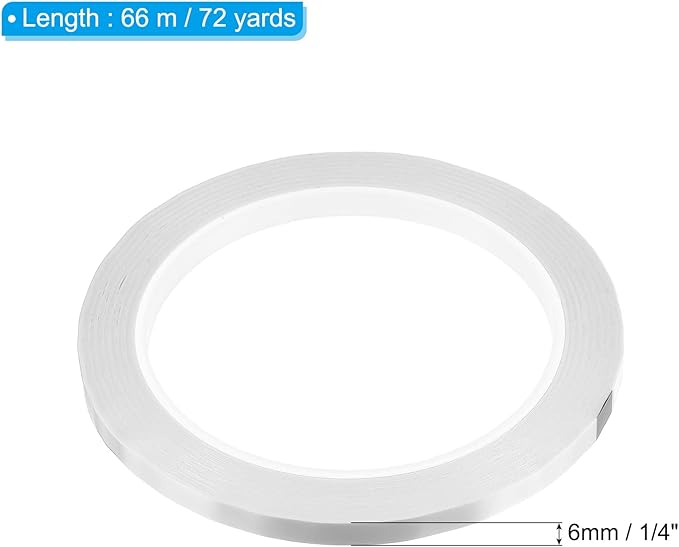 PATIKIL 1/4" Whiteboard Tape, 6 Pack Thin Dry Erase Tape for Graphic Chart Marking DIY Art, White