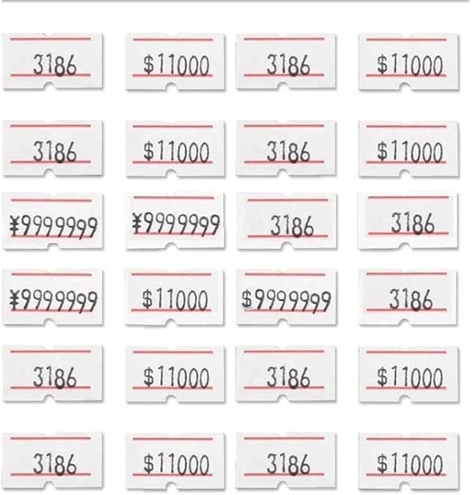 16,000 Pcs 1 Line Refill Price Marking Labels Stickers for New 5500,MX-5500,CN979,H813 & Most Other 1 Line Price Gun, 40 Rolls with 3 Discount Stickers, Ideal for Office, Retail, Shop
