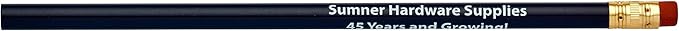 Pencil Guy Promotional Personalized Imprinted Dark Blue Round Pencils 144 to a box. 19 color(s) to choose from!