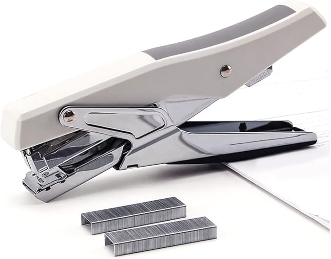 Desk Stapler Labor-Saving Stapler Handheld Stapler 20-Page Capacity Home Office Supplies White Desktop Stapler Accessory Binding School Supplies (Color : A)