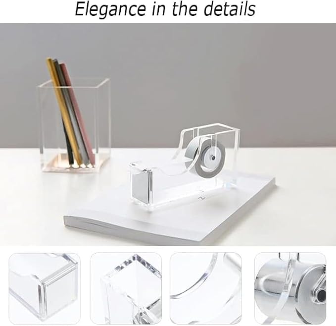 Gawsey Silver Desk Organizers and Accessories with Desk Organizer 360° Rotating Pen Holder and Office Supplies, Cute Stationery Supplies Set