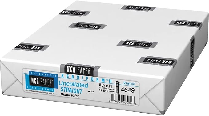 Letter - 8 1/2" x 11" - Smooth - 500 / Pack - White-4649-Office Supplies