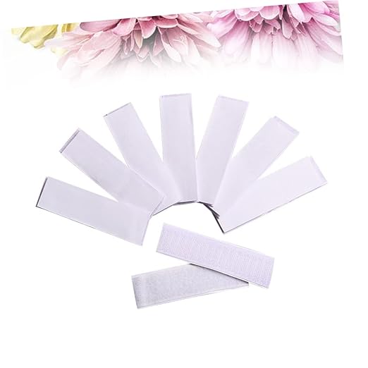 KICHOUSE 10pcs Adhesive Hook and Loop Tape Table Skirt Sticker Pads for Easy Wall Mounting for Home Office Crafting and Events Strong Hold Smooth Surfaces