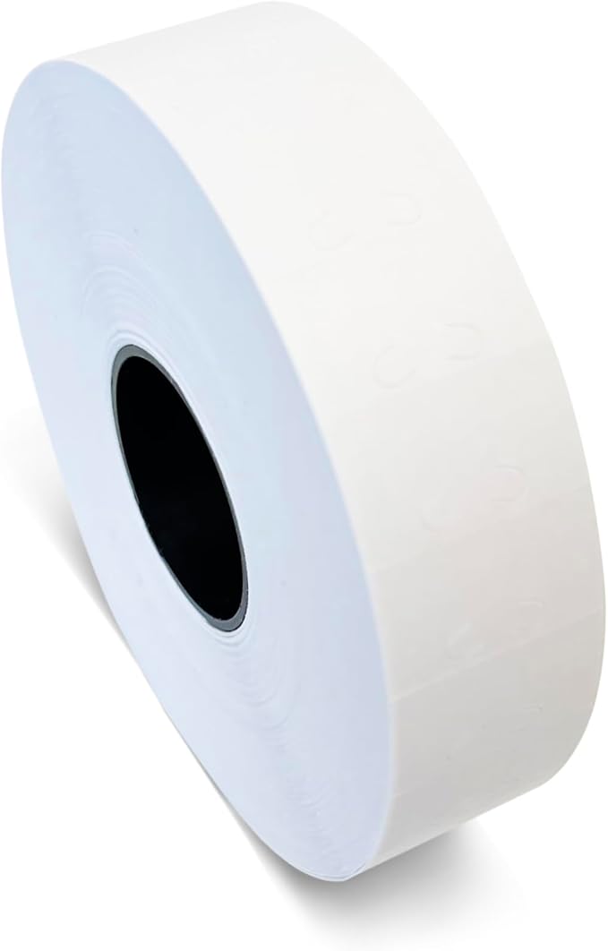 White Labels for Monarch Pricemarker Easy-Load 1131 One-Line Pricing Gun – One Roll (2500 Labels)