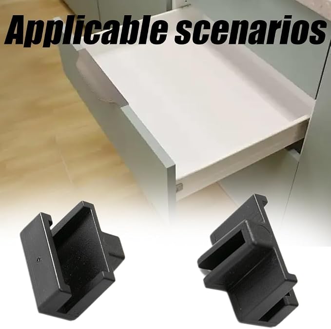 20Pcs Hanging File Rail Clips, Black File Folder Clips Drawer Divider Clips, Plastic File Rail Clip for Wood Drawers, Hanging File Folder Organizer for File Storage, Keep Folders Neat and Organized