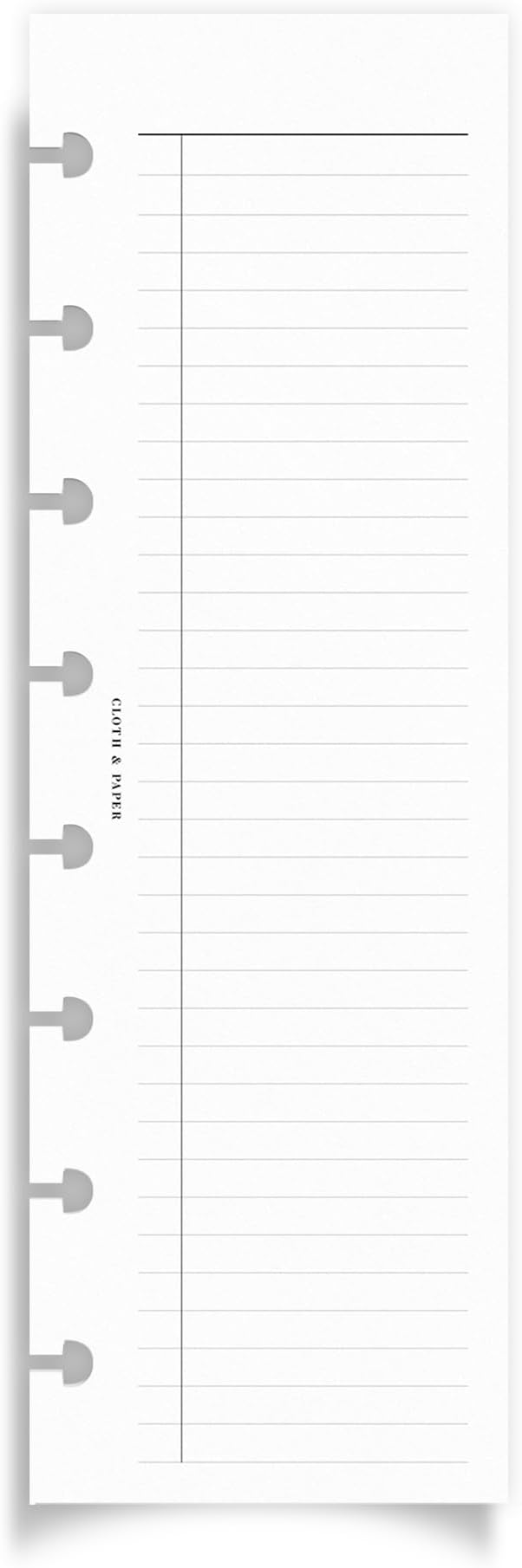 Cloth & Paper Half Page Task Inserts – Half Letter 8-Disc Planner Refills – 30 Pages (15 Double-Sided) – Minimal To-Do List, Daily Planner, Grocery List, Chores, Goals, Notes & Priorities Organizer