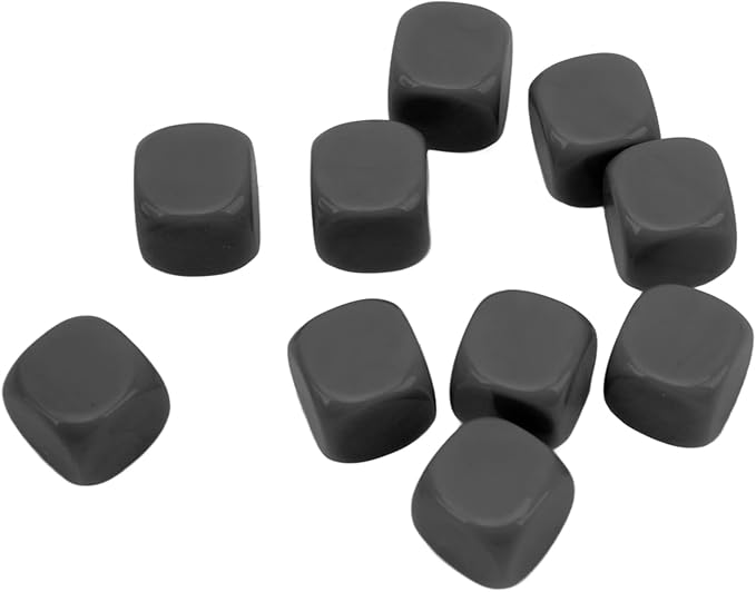Drfeify Creative Crafts 30pcs in Established for DIY Projects and Educational Purposes, DICADOS of Plastic 6 Sides for Activities in The Classroom (Black)