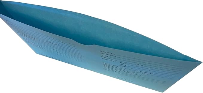 A Plus Car Record Envelope #19 Vehicle Dealer Jackets, 100 Quantity, Blue (P15)
