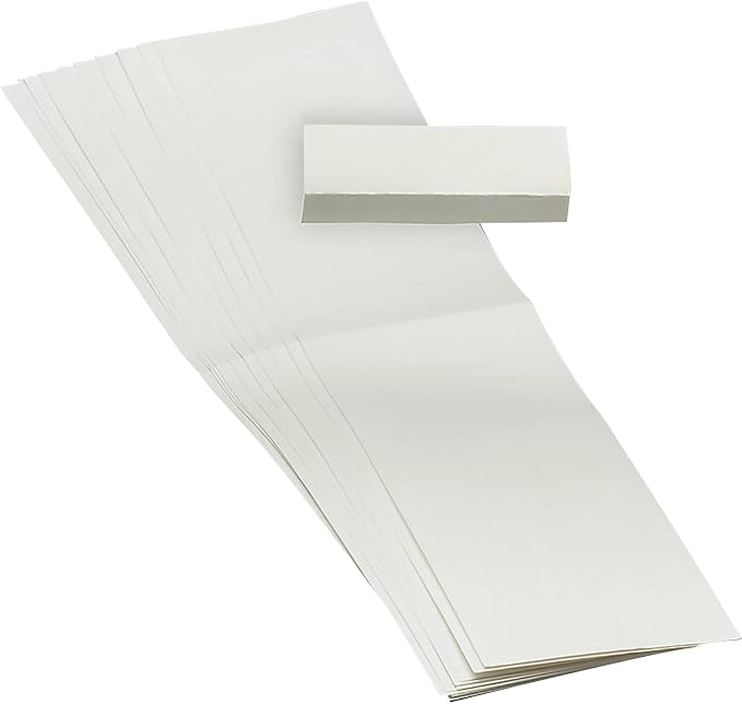Smead Replacement 1/5-Cut Poly Tab Paper Inserts, White, Blank, 100 Per Pack (68620)