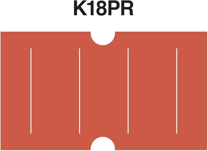 Pastel Red Labels to fit Motex® MX5500 Price Guns 16 Pack (Free Ink roll Included)