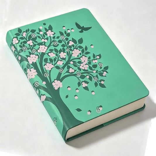 Flower Tree Patern Stretchable Book Cover 15.7"x9.8", Elastic Washable Book Protector for Hardcover Textbooks Paperbacks, Reusable Polyester Book Sleeve for Women