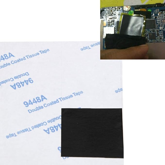 48Pcs Double-Sided Thermal Adhesive Tape for Heatsink 25mm X 25mm for Chipsets Video Card Memory Cooler